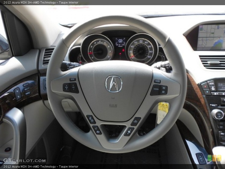Taupe Interior Steering Wheel for the 2012 Acura MDX SH-AWD Technology #65819718