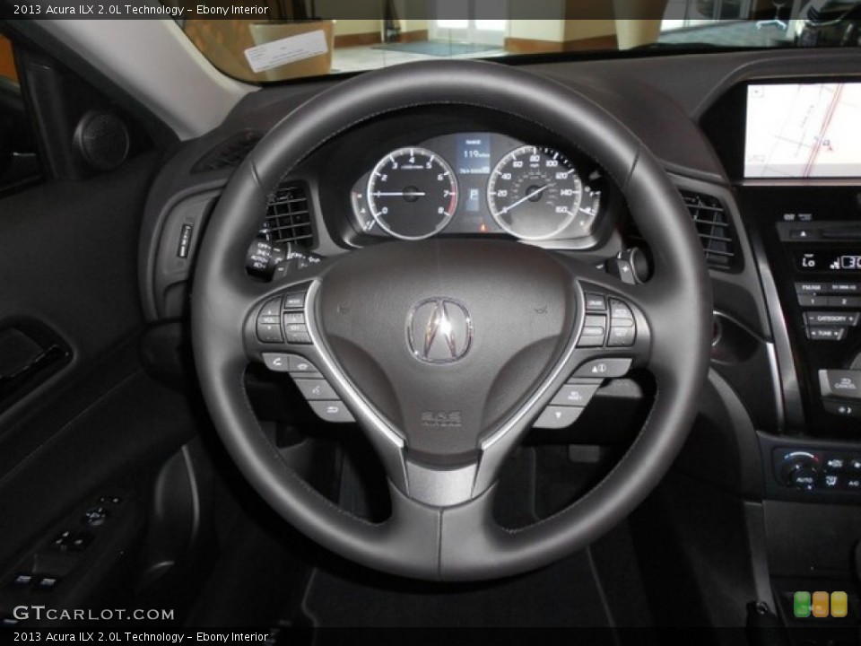 Ebony Interior Steering Wheel for the 2013 Acura ILX 2.0L Technology #65820596