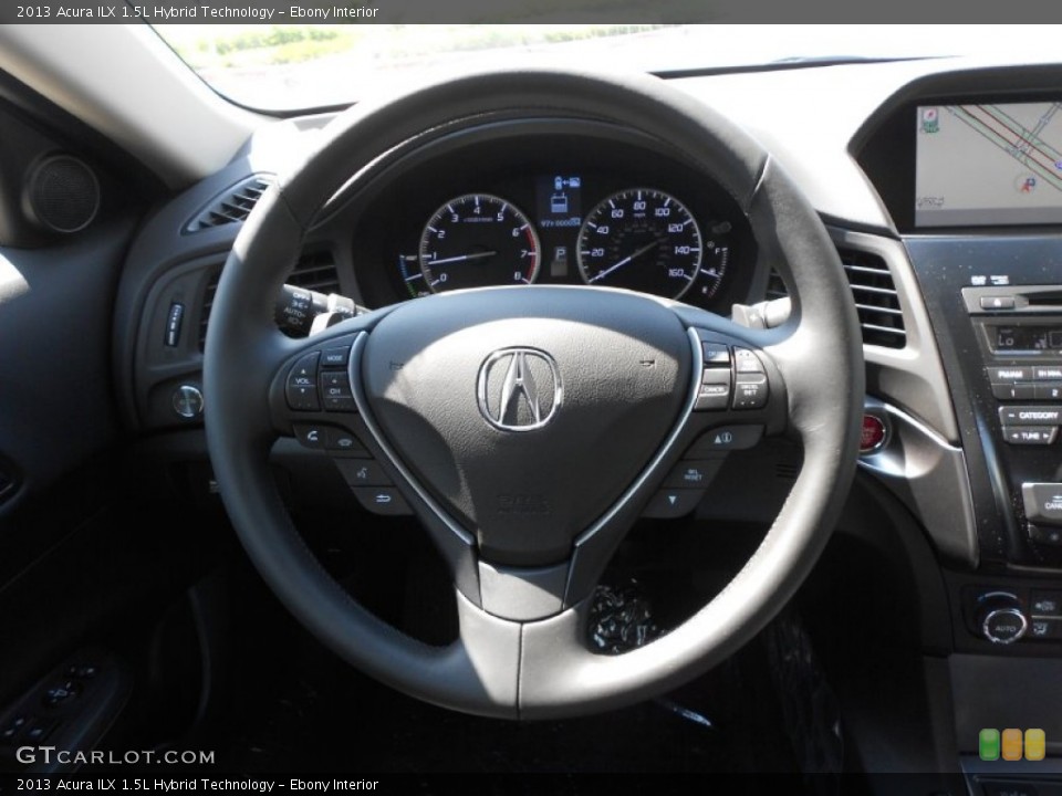 Ebony Interior Steering Wheel for the 2013 Acura ILX 1.5L Hybrid Technology #65820800