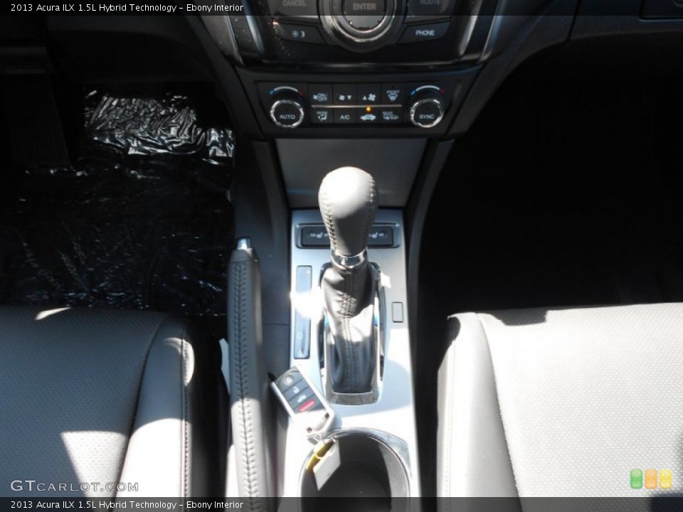 Ebony Interior Transmission for the 2013 Acura ILX 1.5L Hybrid Technology #65820815