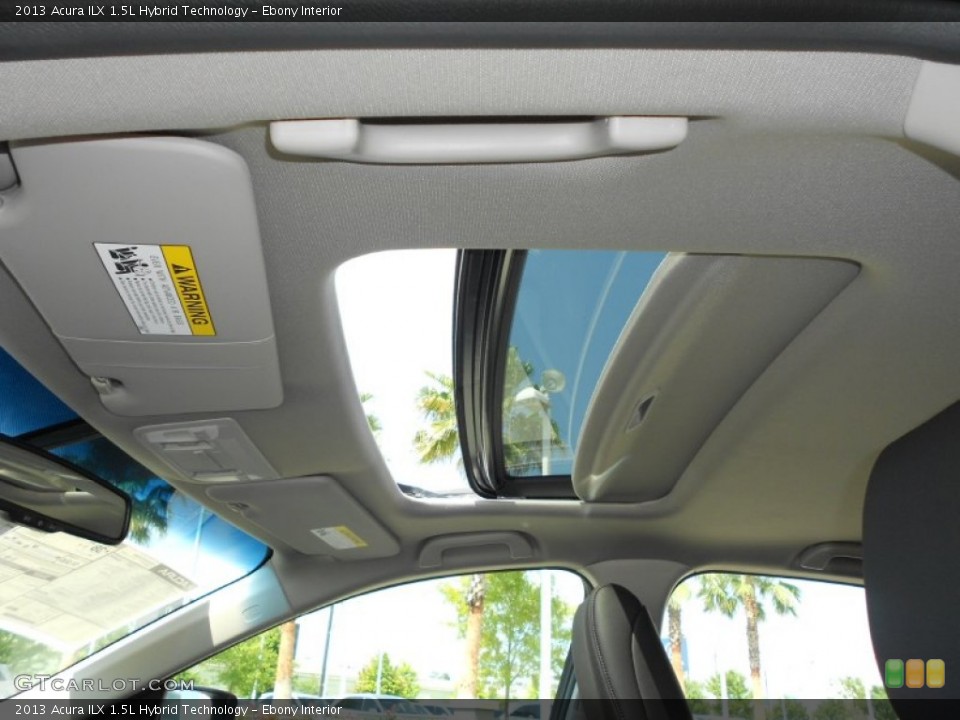Ebony Interior Sunroof for the 2013 Acura ILX 1.5L Hybrid Technology #65820860