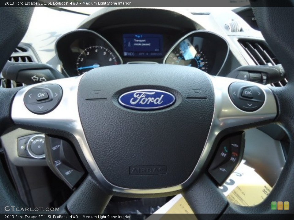 Medium Light Stone Interior Steering Wheel for the 2013 Ford Escape SE 1.6L EcoBoost 4WD #65826158