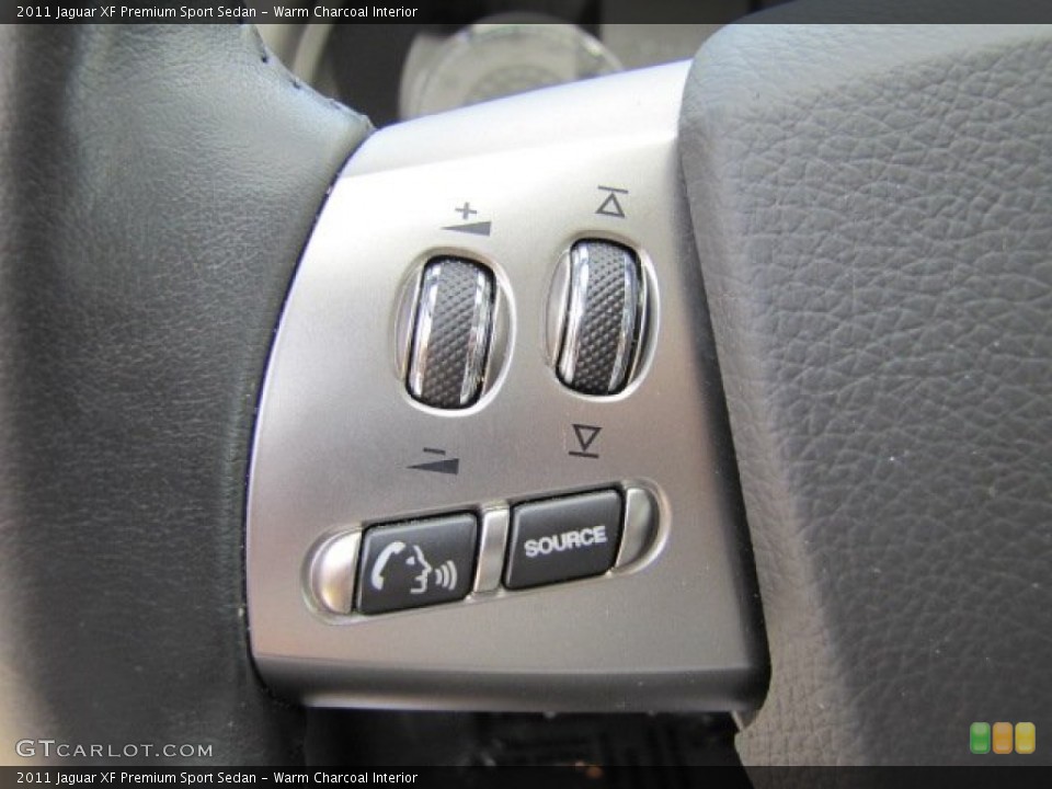 Warm Charcoal Interior Controls for the 2011 Jaguar XF Premium Sport Sedan #65827211