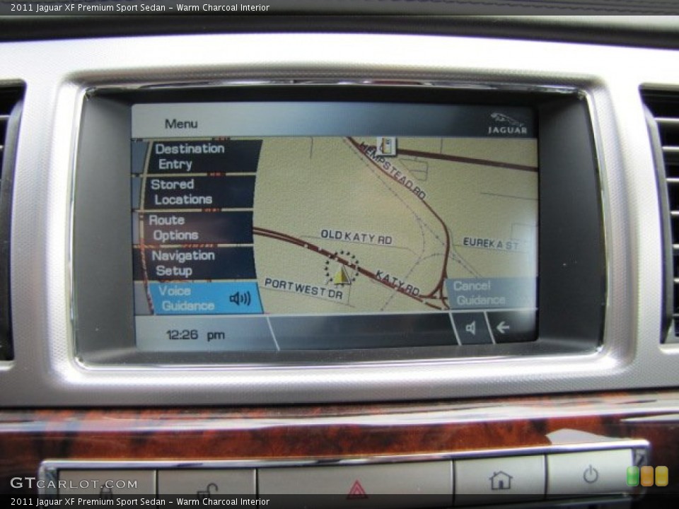 Warm Charcoal Interior Navigation for the 2011 Jaguar XF Premium Sport Sedan #65827247