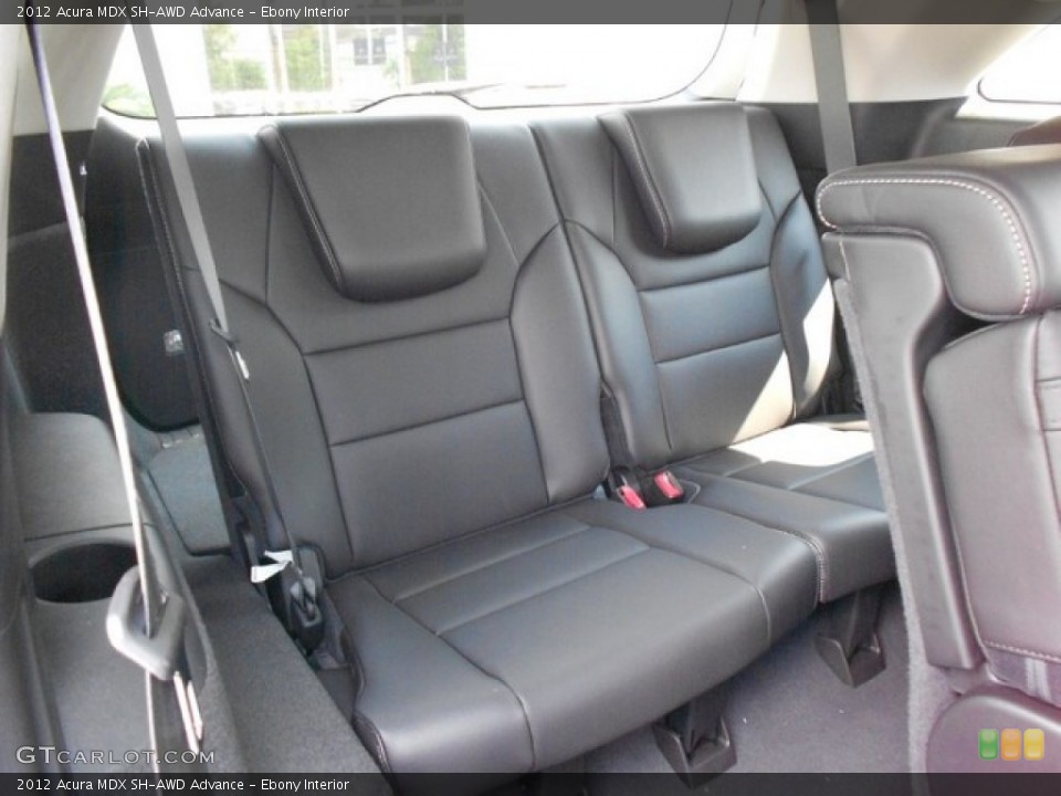 Ebony Interior Rear Seat for the 2012 Acura MDX SH-AWD Advance #65832899