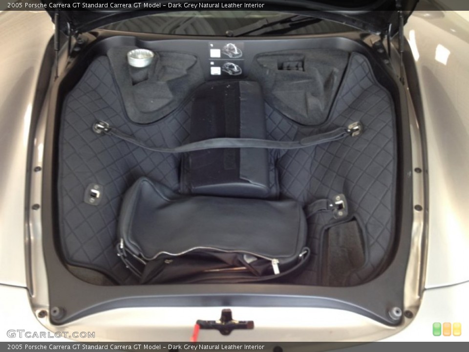 Dark Grey Natural Leather Interior Trunk for the 2005 Porsche Carrera GT  #65833052