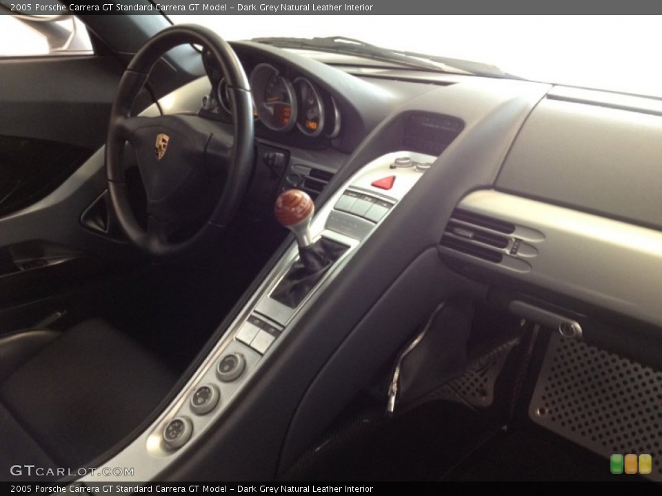 Dark Grey Natural Leather Interior Controls for the 2005 Porsche Carrera GT  #65833106