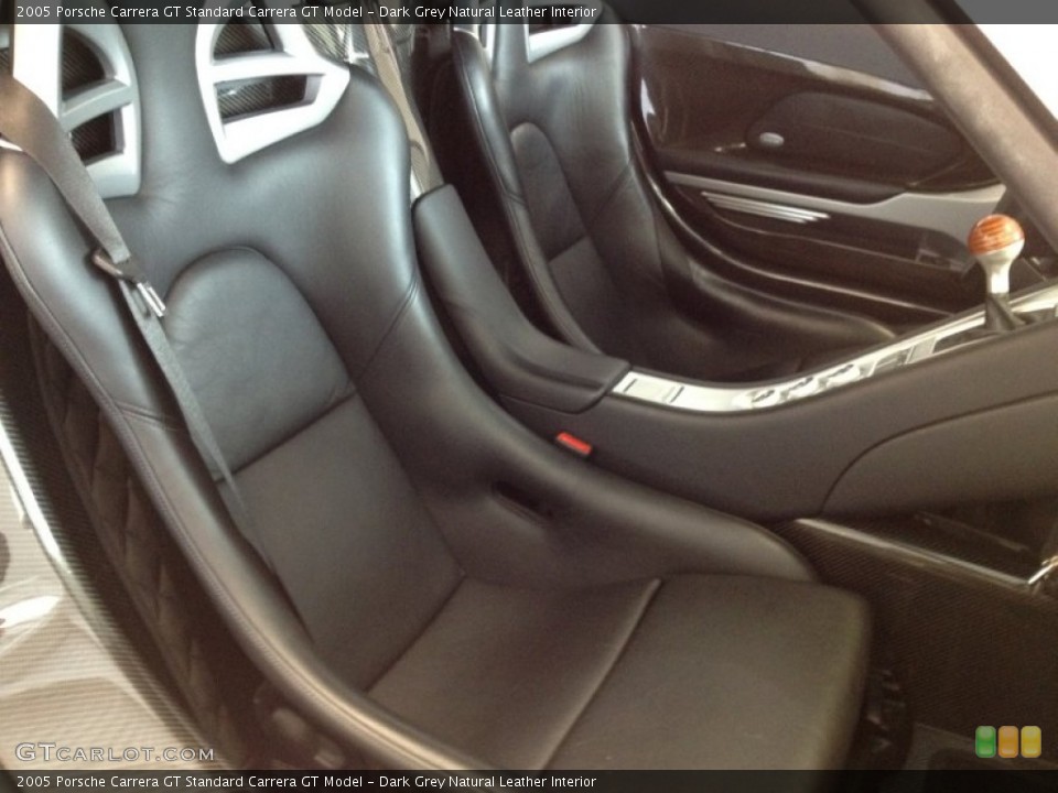 Dark Grey Natural Leather Interior Front Seat for the 2005 Porsche Carrera GT  #65833115