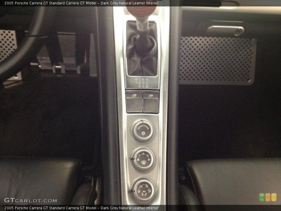 Dark Grey Natural Leather Interior Controls for the 2005 Porsche Carrera GT  #65833168