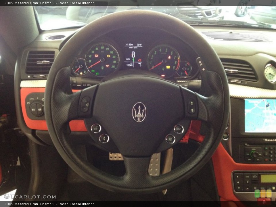 Rosso Corallo Interior Steering Wheel for the 2009 Maserati GranTurismo S #65833463