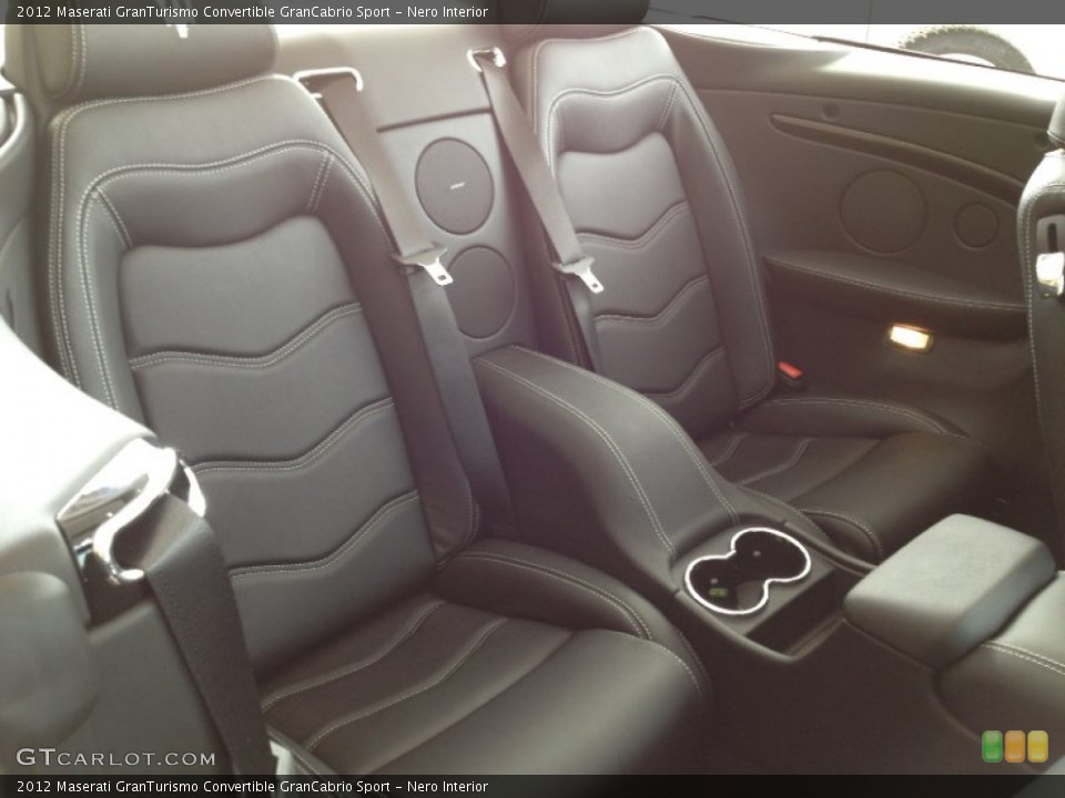 Nero Interior Rear Seat for the 2012 Maserati GranTurismo Convertible GranCabrio Sport #65833598