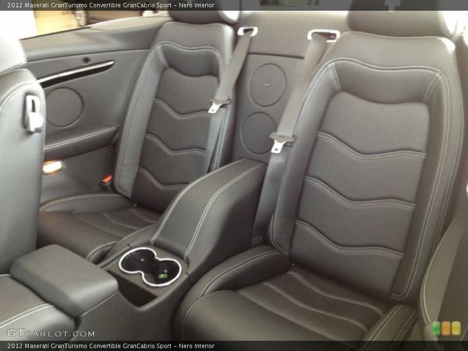 Nero Interior Rear Seat for the 2012 Maserati GranTurismo Convertible GranCabrio Sport #65833643