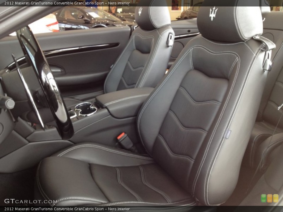 Nero Interior Front Seat for the 2012 Maserati GranTurismo Convertible GranCabrio Sport #65833667