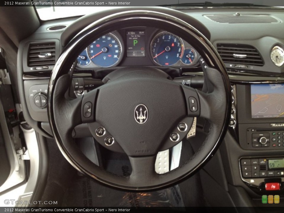 Nero Interior Steering Wheel for the 2012 Maserati GranTurismo Convertible GranCabrio Sport #65833700