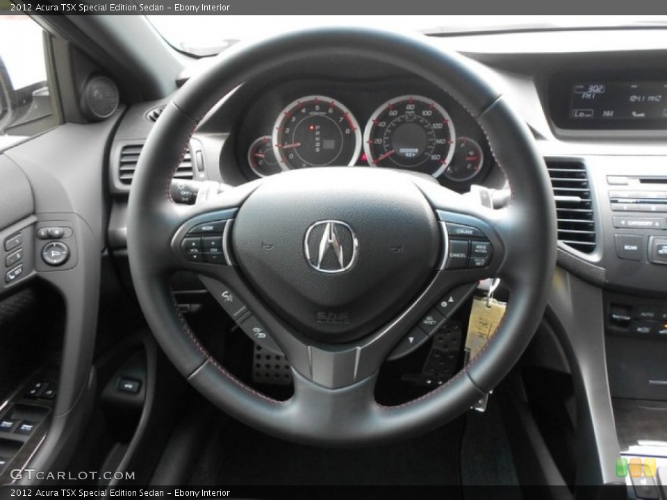 Ebony Interior Steering Wheel for the 2012 Acura TSX Special Edition Sedan #65835893