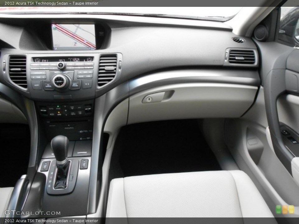 Taupe Interior Dashboard for the 2012 Acura TSX Technology Sedan #65836574