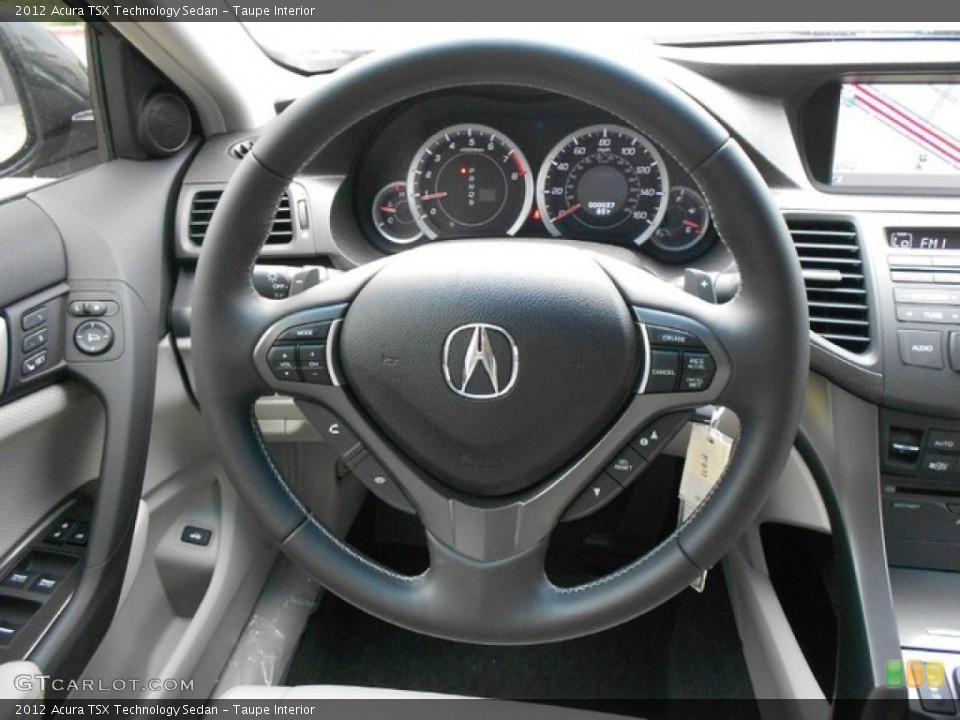 Taupe Interior Steering Wheel for the 2012 Acura TSX Technology Sedan #65836583