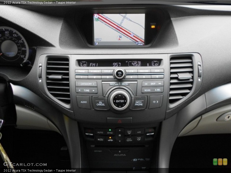 Taupe Interior Controls for the 2012 Acura TSX Technology Sedan #65836592