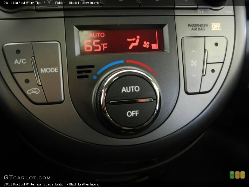 Black Leather Interior Controls for the 2011 Kia Soul White Tiger Special Edition #65837225