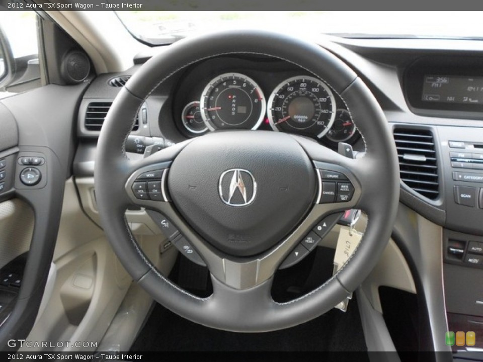 Taupe Interior Steering Wheel for the 2012 Acura TSX Sport Wagon #65837861