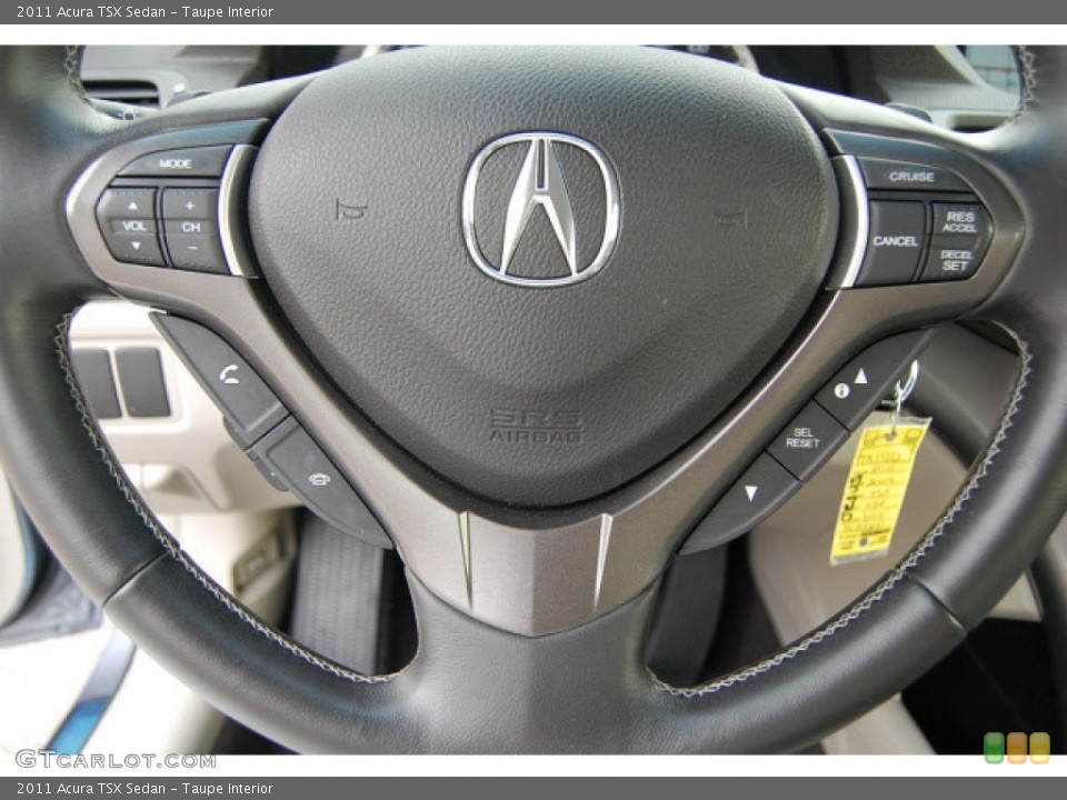 Taupe Interior Steering Wheel for the 2011 Acura TSX Sedan #65838455