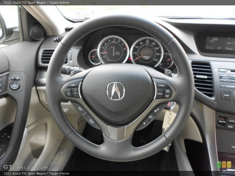 Taupe Interior Steering Wheel for the 2012 Acura TSX Sport Wagon #65838855