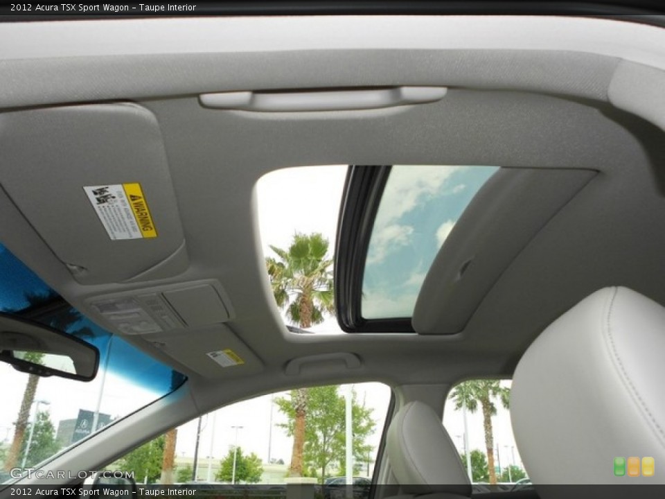 Taupe Interior Sunroof for the 2012 Acura TSX Sport Wagon #65838944