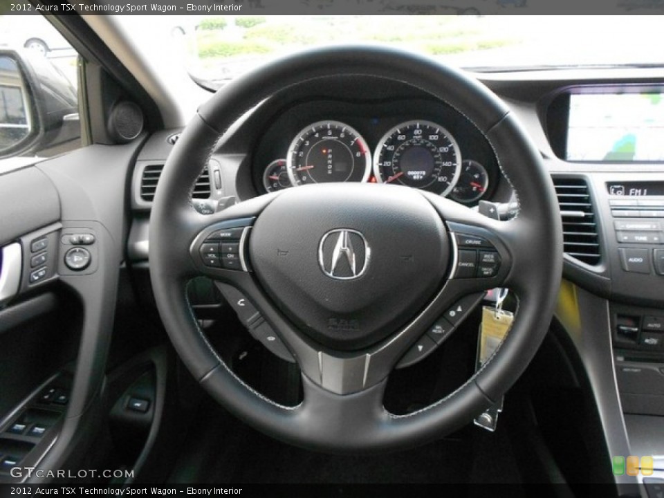 Ebony Interior Steering Wheel for the 2012 Acura TSX Technology Sport Wagon #65846823