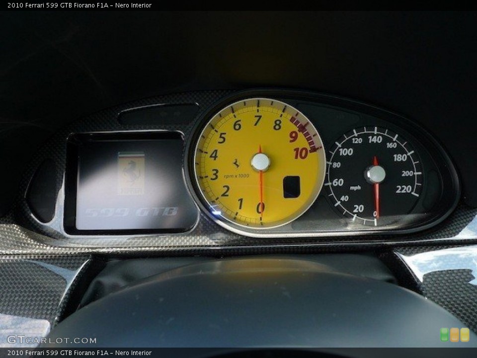 Nero Interior Gauges for the 2010 Ferrari 599 GTB Fiorano F1A #65851980