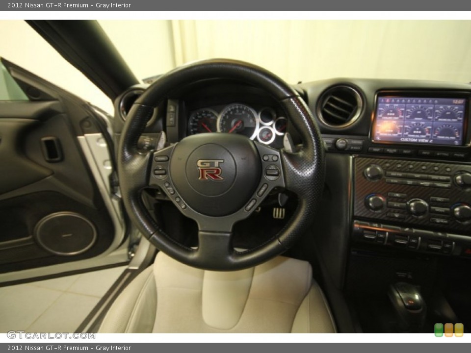 Gray Interior Steering Wheel for the 2012 Nissan GT-R Premium #65852058