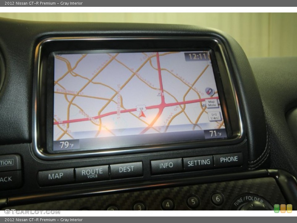 Gray Interior Navigation for the 2012 Nissan GT-R Premium #65852100
