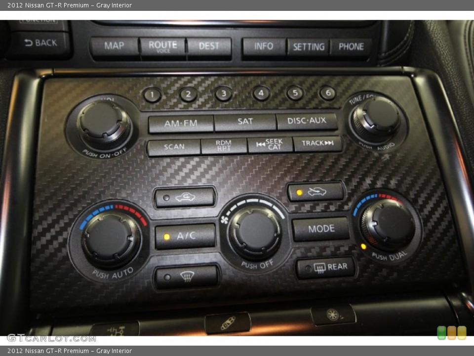 Gray Interior Controls for the 2012 Nissan GT-R Premium #65852106