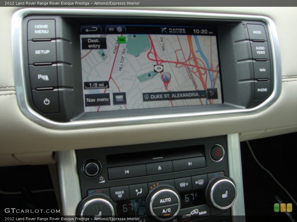 Almond/Espresso Interior Navigation for the 2012 Land Rover Range Rover Evoque Prestige #65854942