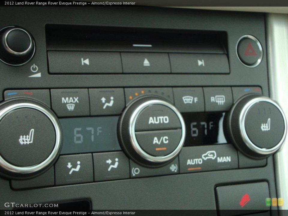 Almond/Espresso Interior Controls for the 2012 Land Rover Range Rover Evoque Prestige #65854982