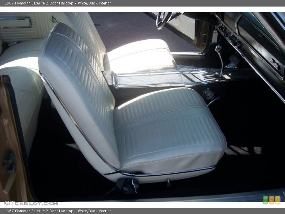 White/Black Interior Front Seat for the 1967 Plymouth Satellite 2 Door Hardtop #65856383