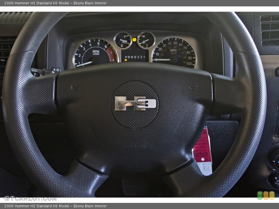 Ebony Black Interior Steering Wheel for the 2006 Hummer H3  #65857347
