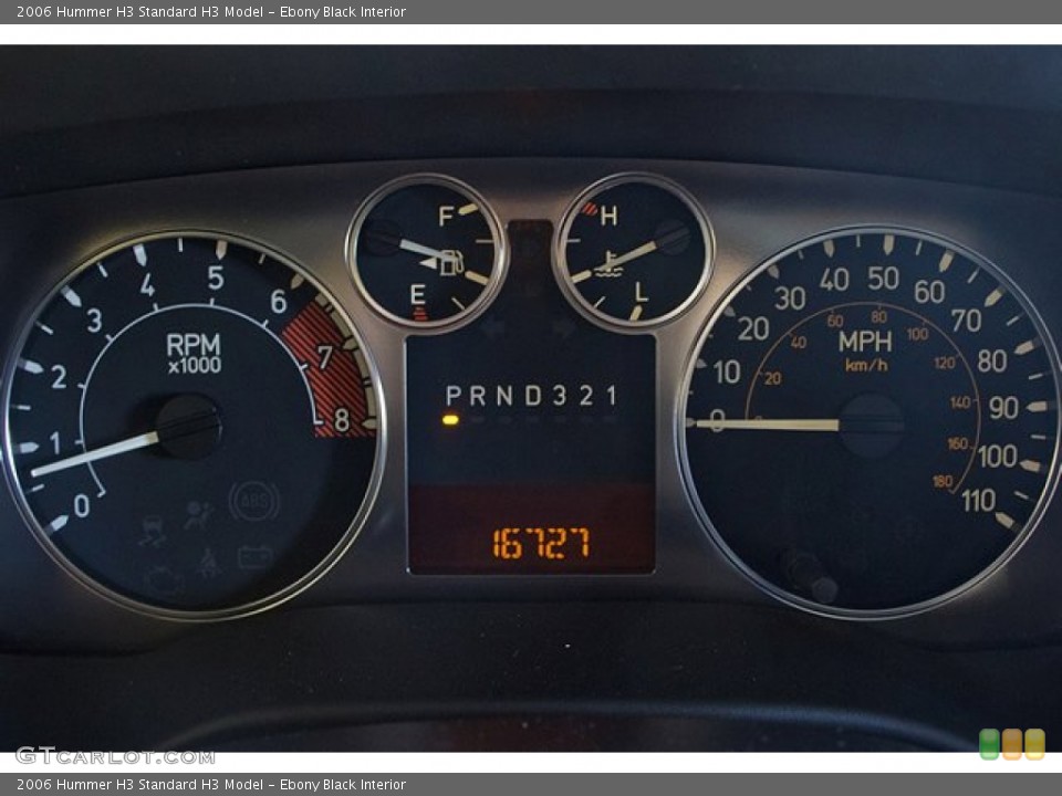 Ebony Black Interior Gauges for the 2006 Hummer H3  #65857355