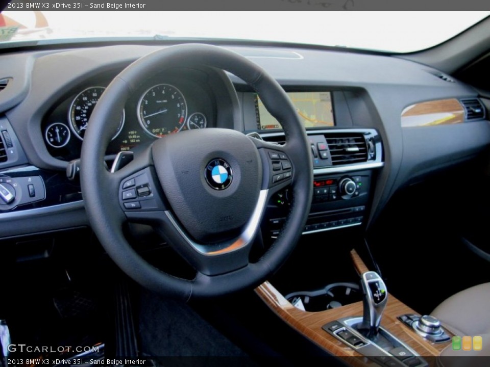 Sand Beige Interior Dashboard for the 2013 BMW X3 xDrive 35i #65858967