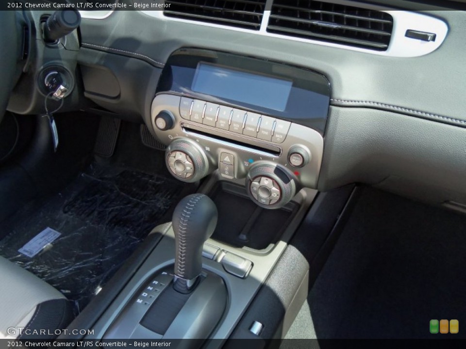 Beige Interior Controls for the 2012 Chevrolet Camaro LT/RS Convertible #65862888
