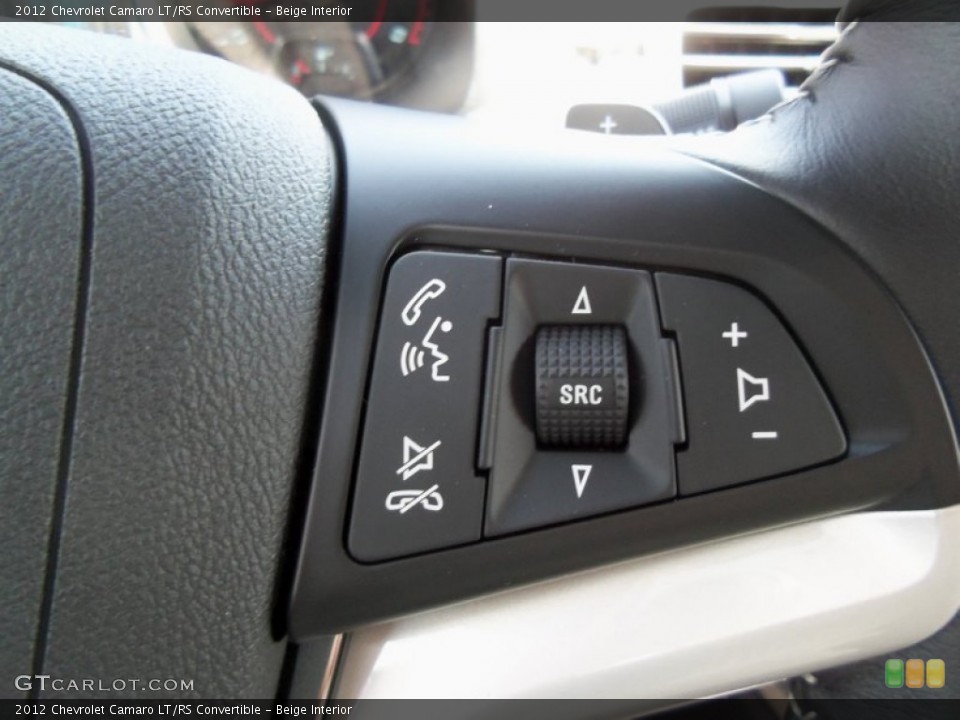 Beige Interior Controls for the 2012 Chevrolet Camaro LT/RS Convertible #65862936