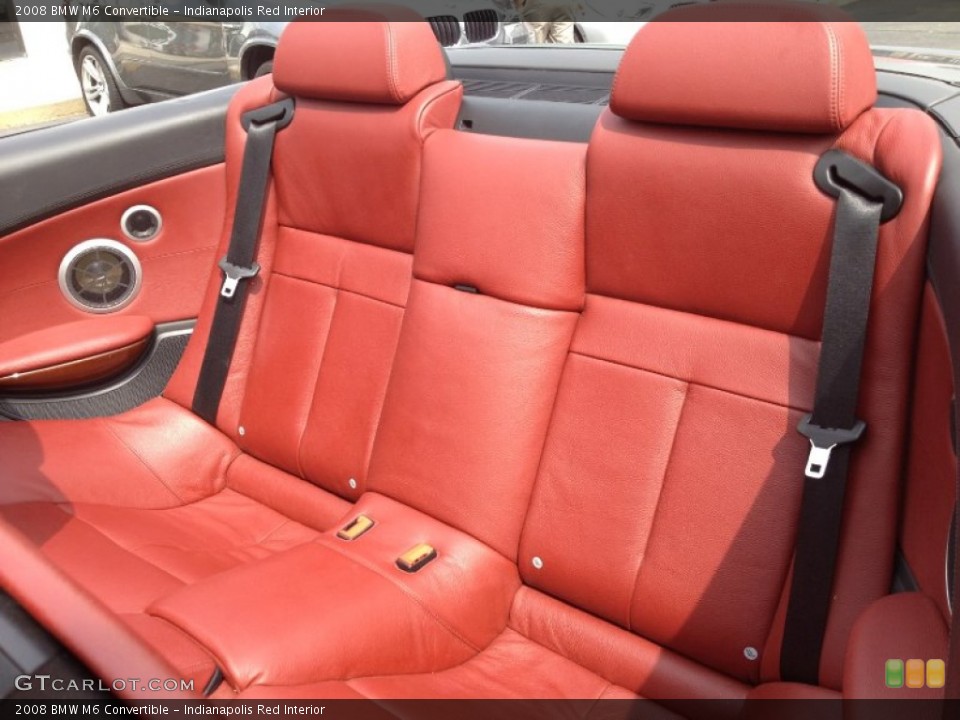 Indianapolis Red Interior Rear Seat for the 2008 BMW M6 Convertible #65863662