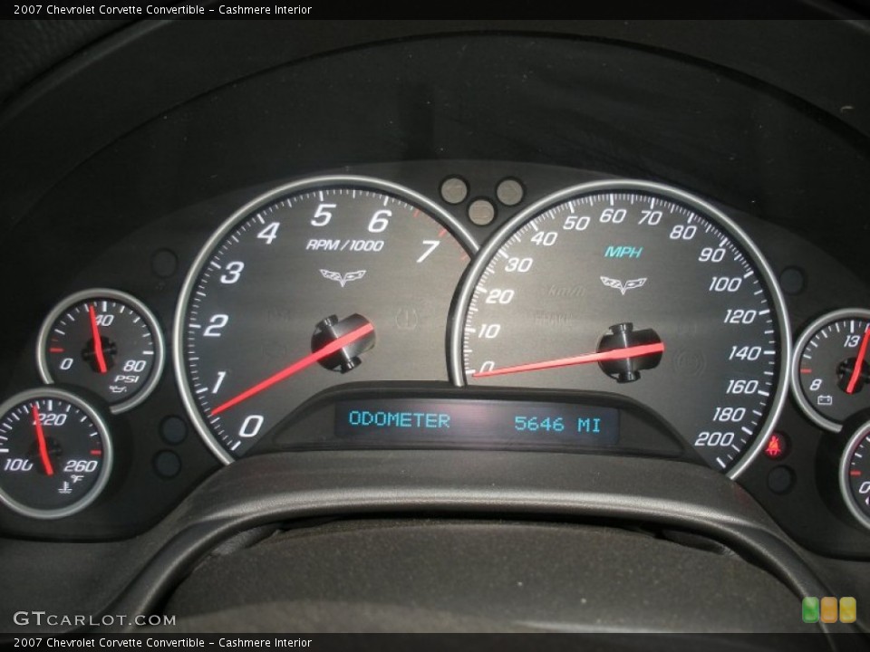 Cashmere Interior Gauges for the 2007 Chevrolet Corvette Convertible #65865714