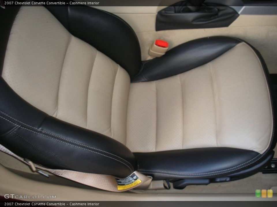 Cashmere Interior Front Seat for the 2007 Chevrolet Corvette Convertible #65865759
