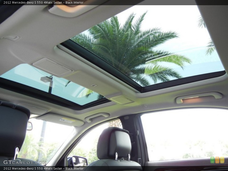 Black Interior Sunroof for the 2012 Mercedes-Benz S 550 4Matic Sedan #65866461