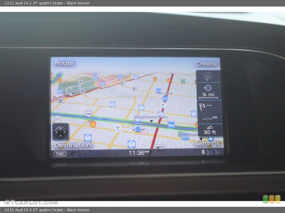 Black Interior Navigation for the 2013 Audi S4 3.0T quattro Sedan #65866614