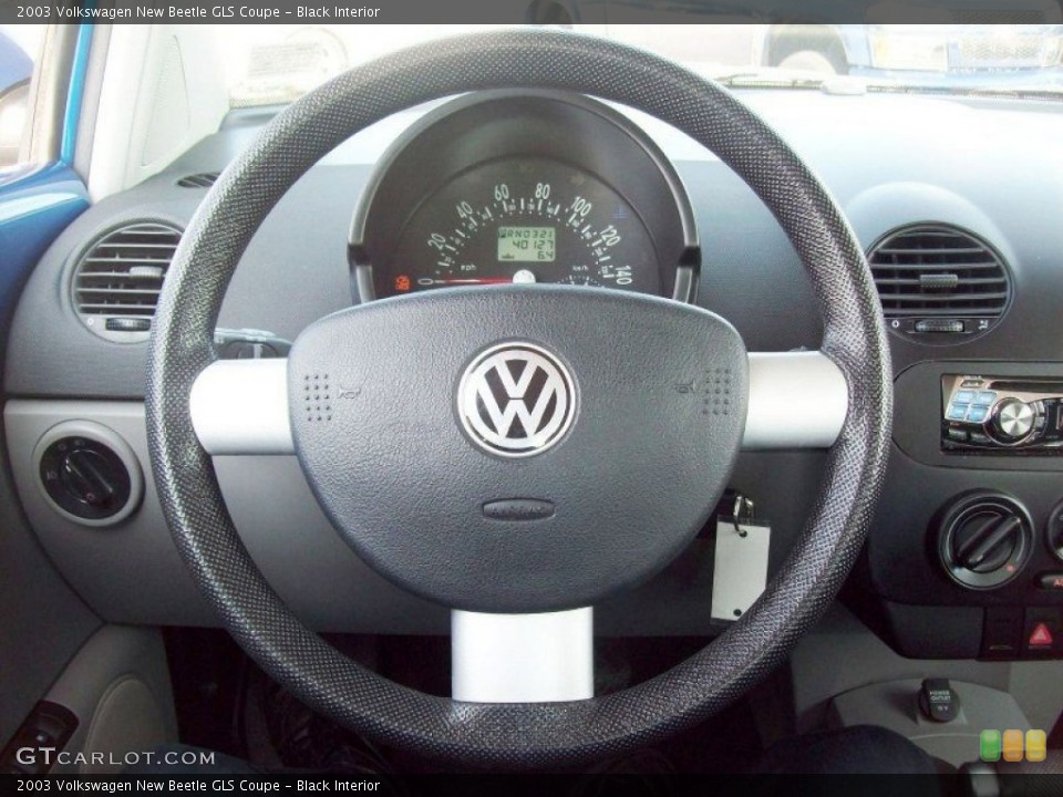 Black Interior Steering Wheel for the 2003 Volkswagen New Beetle GLS Coupe #65867061