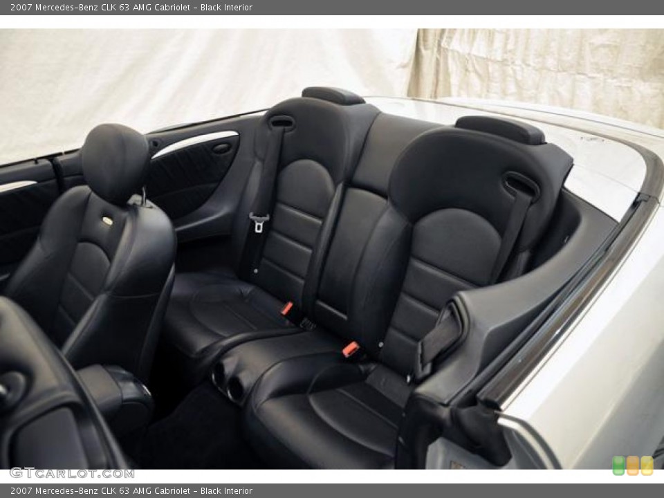Black Interior Rear Seat for the 2007 Mercedes-Benz CLK 63 AMG Cabriolet #65868543