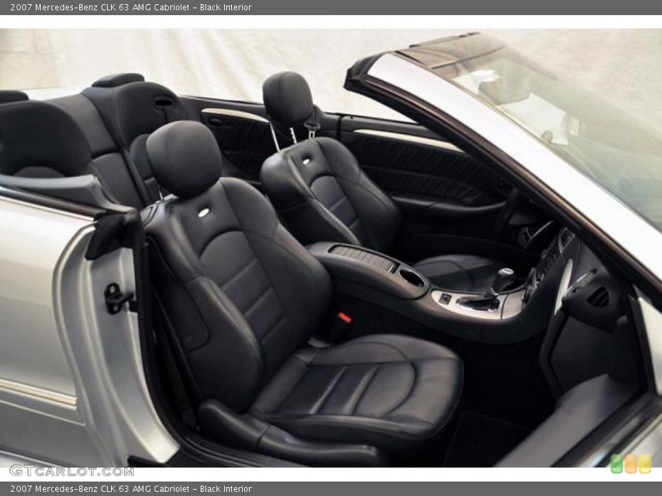 Black Interior Front Seat for the 2007 Mercedes-Benz CLK 63 AMG Cabriolet #65868552