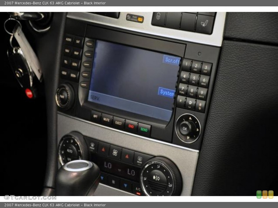Black Interior Controls for the 2007 Mercedes-Benz CLK 63 AMG Cabriolet #65868594