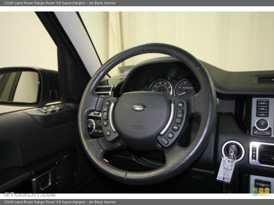 Jet Black Interior Steering Wheel for the 2008 Land Rover Range Rover V8 Supercharged #65868729
